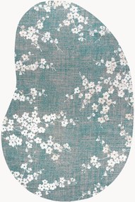 Wasbaar in- & outdoor vloerkleed Sakura in organische vorm