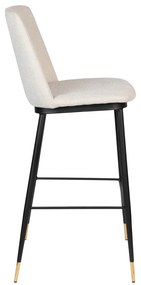 Hoge Barstoel Van Stof Beige