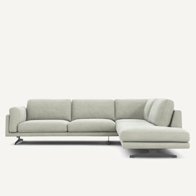 Hoekbank van stonewashed fluweel, CÉSAR