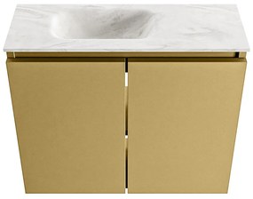 Mondiaz Ture DLux toiletmeubel 60cm oro met wastafel ostra links met kraangat