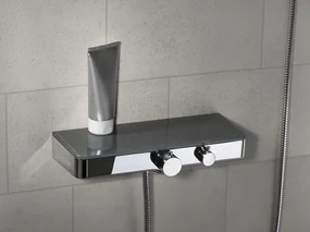 Schutte Ocean thermostatische douchekraan met planchet chroom/antraciet