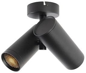 Design spot zwart 2-lichts - Scopio Honey