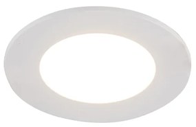 QAZQA Buitenlamp Set van 6 inbouwspots wit incl. LED 3-staps dimbaar IP65 - Blanca Modern IP65 Buitenverlichting rond