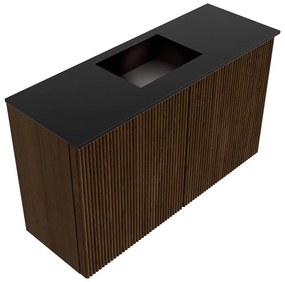Mondiaz Joya 70cm toiletmeubel walnut met wastafel faye midden zonder kraangat urban