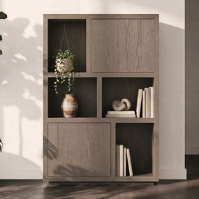 Moderne Kast Van Bruin Eiken - 120x42x170cm.