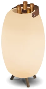 Buitenlamp Vloerlamp wit 72,5cm incl. LED en speaker dimbaar RGB IP44 met afstandsbediening - Apolo Modern IP44 Buitenverlichting ovaal