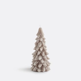 Kaars in de vorm van een dennenboom, H16,5 cm, Caspar