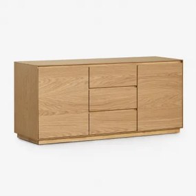 Rechthoekige Dressoirkast 140x45 Cm In Mdf Burundi Eikenhout - Sklum
