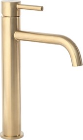 Wastafelkraan Rea Lungo Gold Brush High