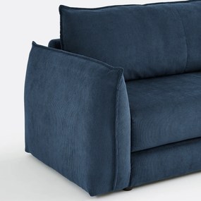 Rechte, uitklapbare fauteuil, 1-zits, van fijn geribd fluweel, TIKI
