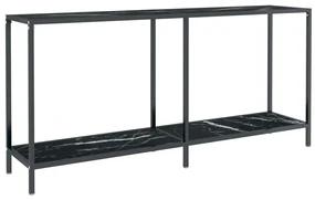 vidaXL Wandtafel 160x35x75,5 cm gehard glas zwart