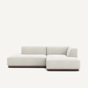 Rechte hoekbank in linnen fluweel, JACOPO