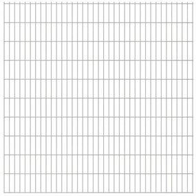 vidaXL Dubbelstaafmat 2,008x2,03 m zilverkleurig