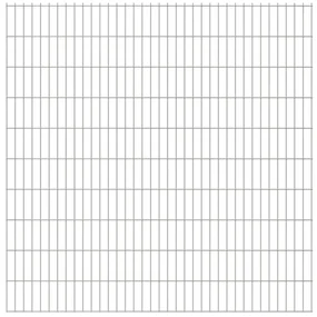 vidaXL Dubbelstaafmat 2,008x2,03 m zilverkleurig