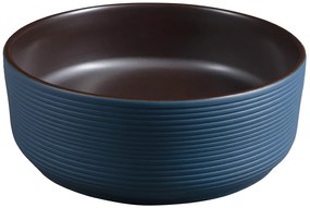 Sapho Priori waskom rond 40cm blauw-bruin