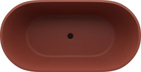 Polysan Reduta vrijstaand bad terracotta mineraalmarmer 170x80cm