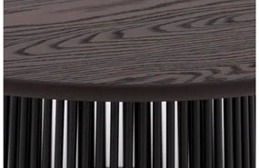 Goossens Excellent Salontafel Uniek rond, hout eiken bruin, elegant chic, 80 x 37 x 80 cm