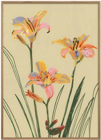 Ingelijste digitale print Lilies
