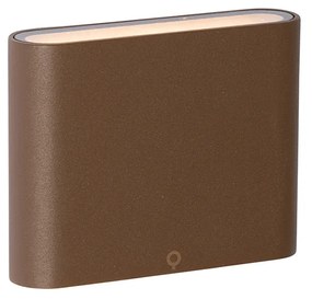 Moderne buiten wandlamp roestbruin 11,5 cm incl. LED IP65 - Batt
