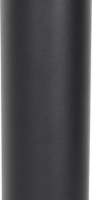 Moderne buitenlamp paal donkergrijs met opaal 110 cm IP44 - Rox