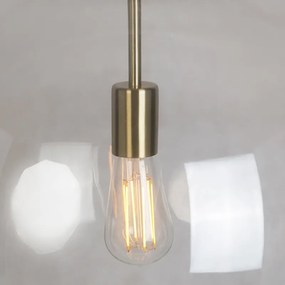 + Moderne hanglamp messing met smoke glas 50 cm - Ball Modern, Retro E27 rond Binnenverlichting Lamp