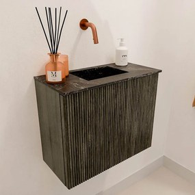 Mondiaz Joya DLux 50cm toiletmeubel shadow met wastafel faye midden zonder kraangat lava