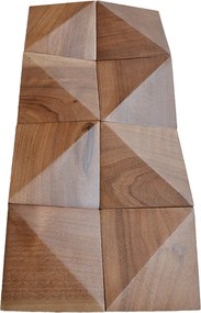 Houten Mozaïekpaneel | Slim Walnoot | 20×40 cm | Hout | Tegel