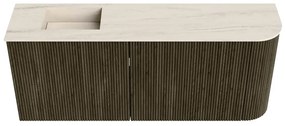 Mondiaz Joya DLux 100cm toiletmeubel ronding rechts shadow met wastafel faye links zonder kraangat meli