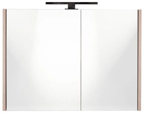 Best Design Happy spiegelkast met verlichting 80x60cm eiken