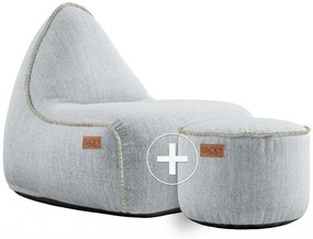 Cobana Lounge Chair & Pouf Outdoor - Wit