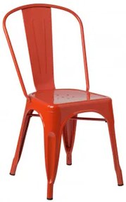 Set van 4 stapelbare LIX-stoelen Roodachtig Oranje - Sklum