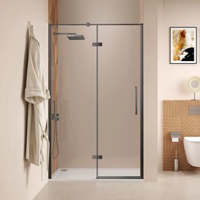Saniclear Pure douchedeur 80cm verouderd ijzer - gunmetal