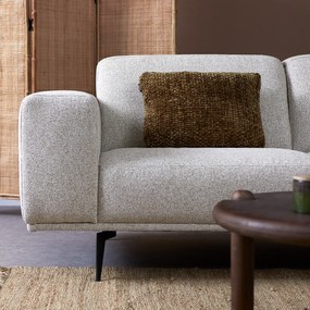 Moderne Hoekbank Beige Ottomane Rechts