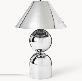 Grote tafellamp Danielle van spiegelend glas met verstelbare lampenkap
