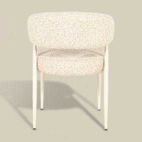 Eetkamerstoel Geometrische Print Beige