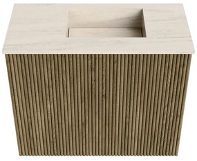 Mondiaz Joya DLux 50cm toiletmeubel dusk met wastafel faye rechts 1 kraangat meli