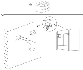 Differnz Somero badmeubelset 80cm antraciet