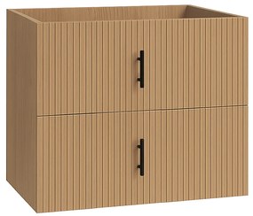 Muebles Raya onderkast ribbelfront 60cm met 2 softclose lades warm eiken