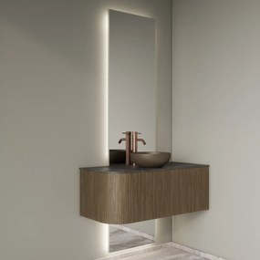 Gliss Design Celeste spiegel tweedelig rechthoekig 40x145cm met handsensor