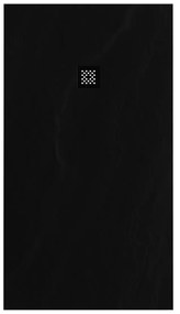 Brauer Asteroid douchevloer 100x180cm mineraalmarmer zwart mat