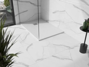 Mexen Stone+ rechthoekige composiet douchebak 90 x 80 cm, wit - 44108090