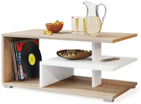 Mazzoni LINK sonoma eiken / wit, salontafel