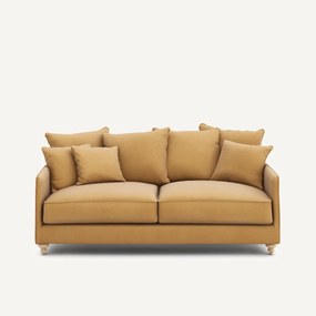 3-zits slaapbank van linnen fluweel, LAZARE