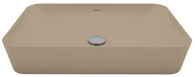 Sanigoods Aqualis keramische waskom 60x40cm mat cappuccino