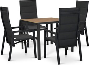 Tuinset 4 personen 909 cm Aluminium Grijs Lifestyle Garden Furniture Essence/Creta