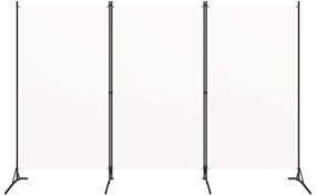 vidaXL Kamerscherm met 3 panelen 260x180 cm stof wit