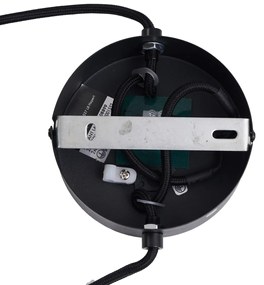 Japandi hanglamp zwart met bamboe 2-lichts - Kea