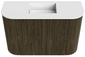 Mondiaz Joya 65cm toiletmeubel ronding links/rechts shadow met wastafel faye midden zonder kraangat talc