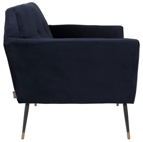 Dutchbone Kate Blauwe Fauteuil Fluweel