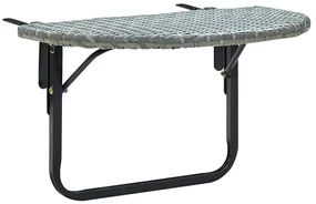 vidaXL Balkontafel 60x60x40 cm poly rattan grijs